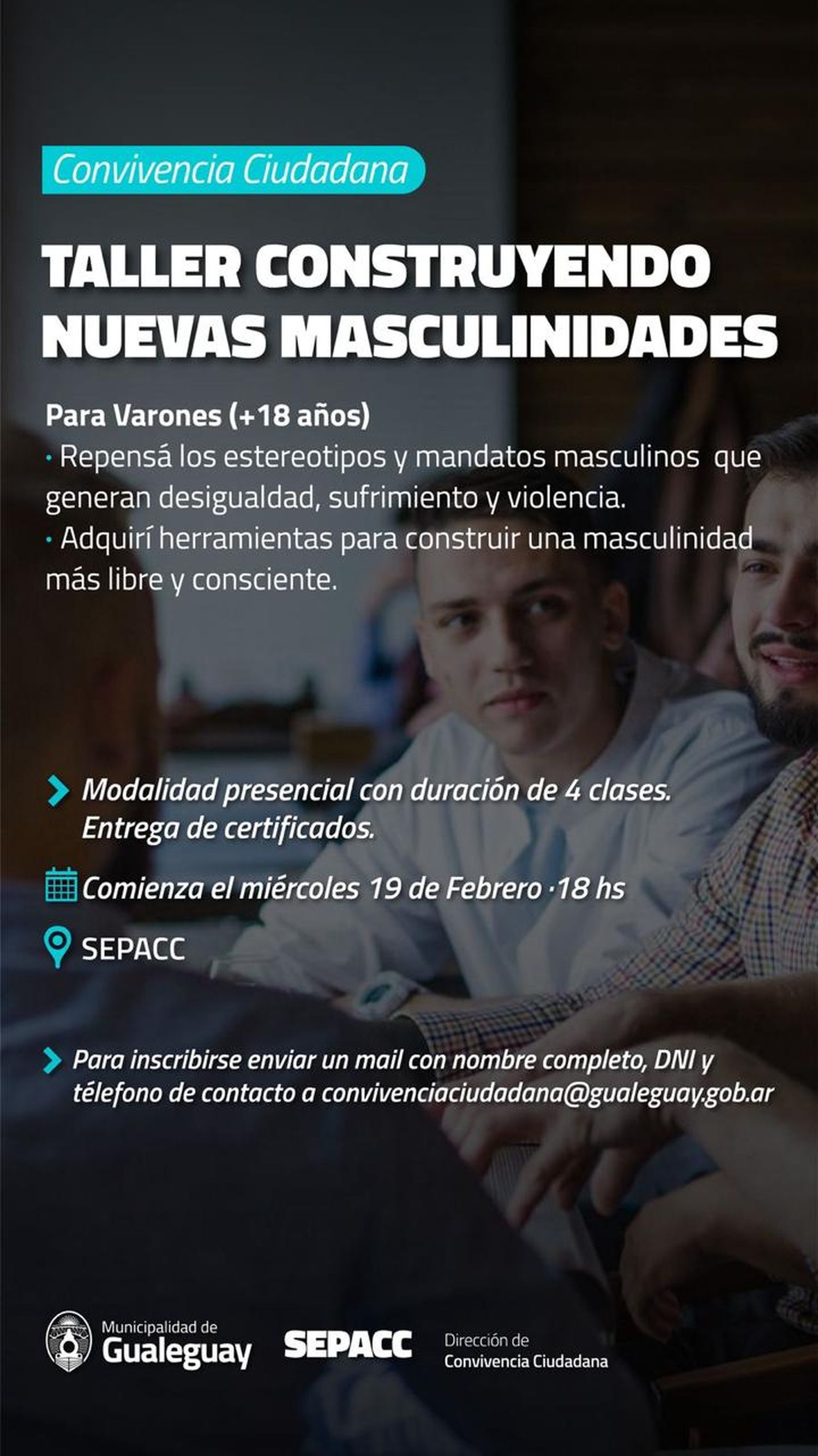 Taller "Construyendo Nuevas Masculinidades" en Gualeguay