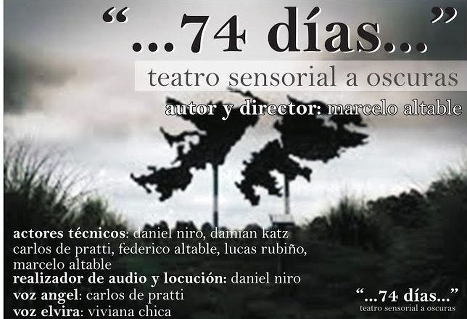 "74 días": una propuesta de teatro sensorial a oscuras