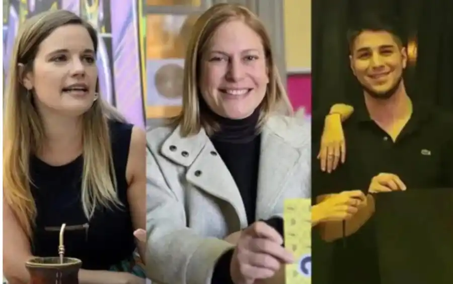 Caren Tpp, Gisela Scaglia y Agustín Pellegrini, los principales candidatos para las elecciones legislativas del domingo.
