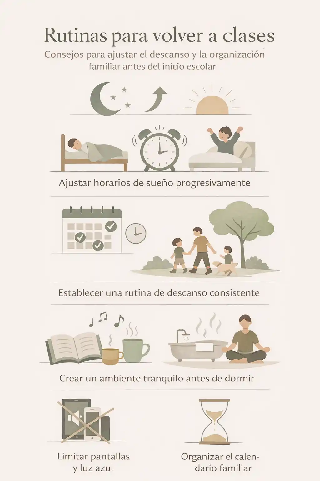 Rutina escolar inforgrafia