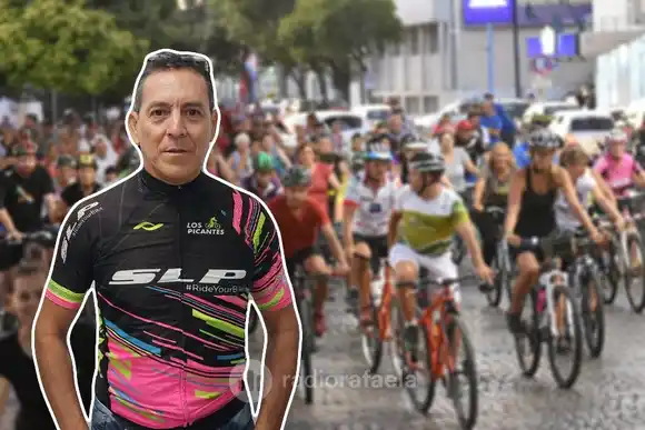 Bicicleteadas recreativas nocturnas, una alternativa que los rafaelinos eligen cada vez más