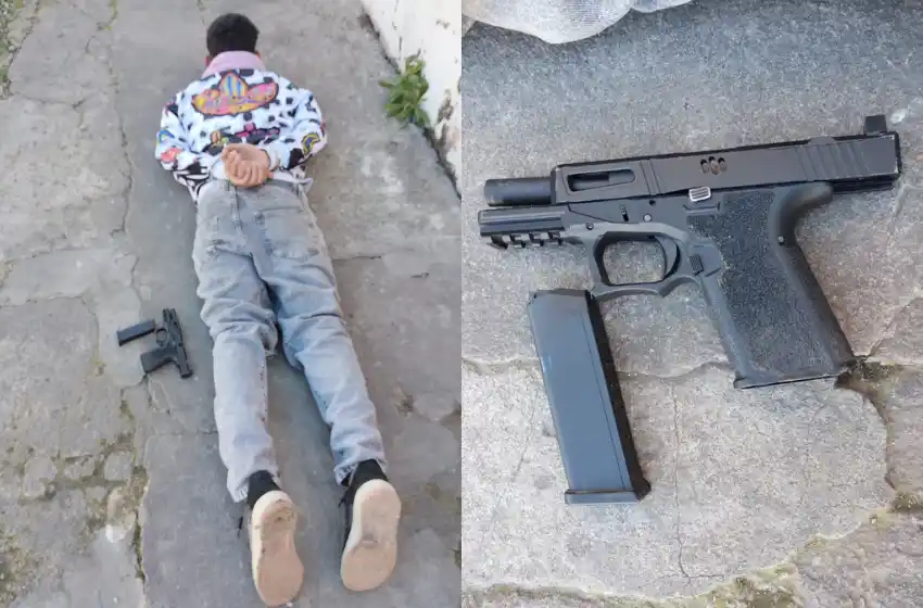 Un detenido tras una persecución policial por una balacera en zona sur