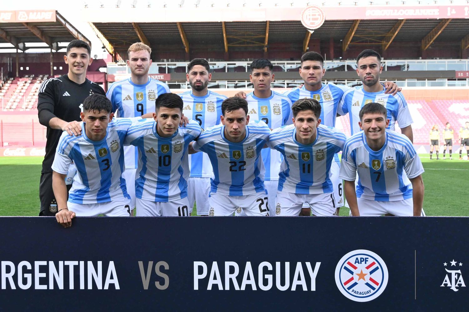 FOTO AFA La formación del seleccionado argentino.