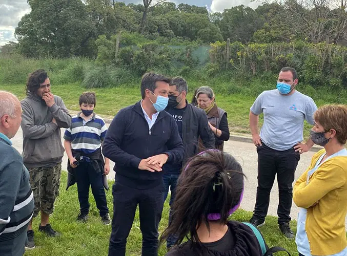 Ante la falta de agua, Rojas dialogó con los vecinos