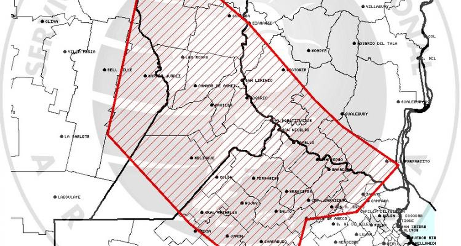 Alerta meteorológico por “tormentas fuertes con ráfagas”