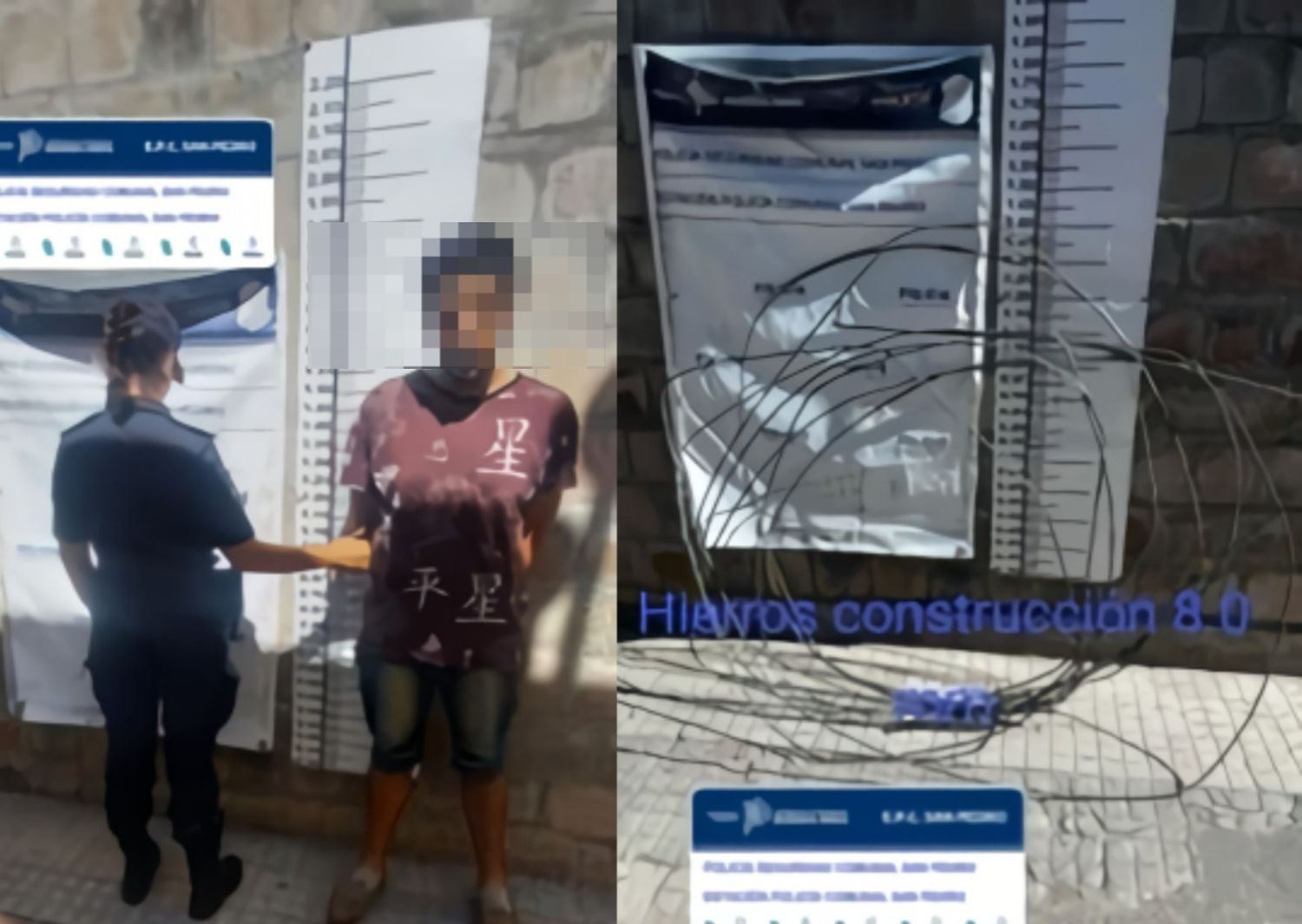El detenido fue apresado en la zona de San Martín y calle 64.
