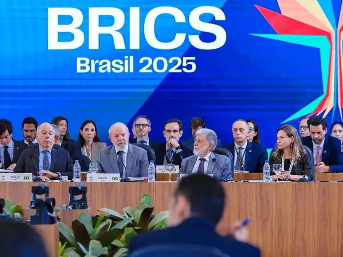 Luiz Inácio Lula da Silva habló durante la reunión del grupo BRICS.