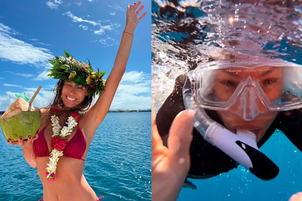 Pampita en la Polinesia