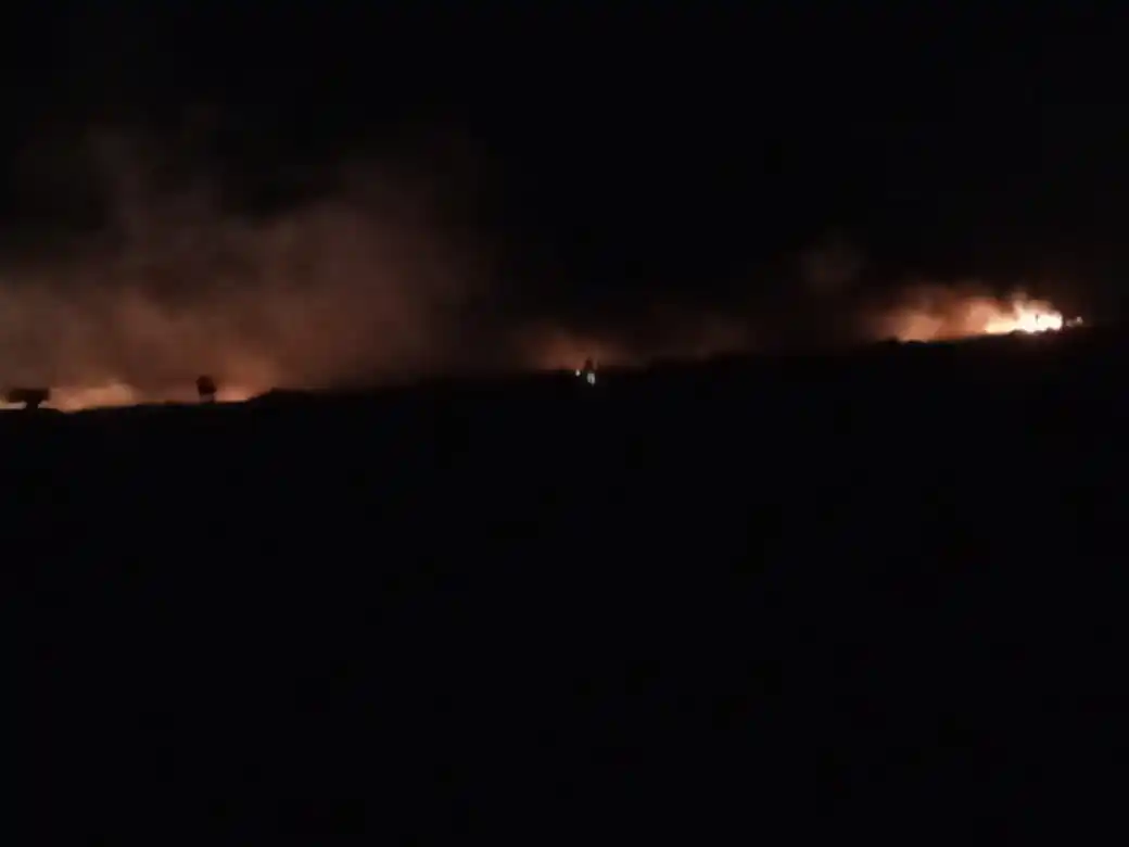 Humo y quema en el basural