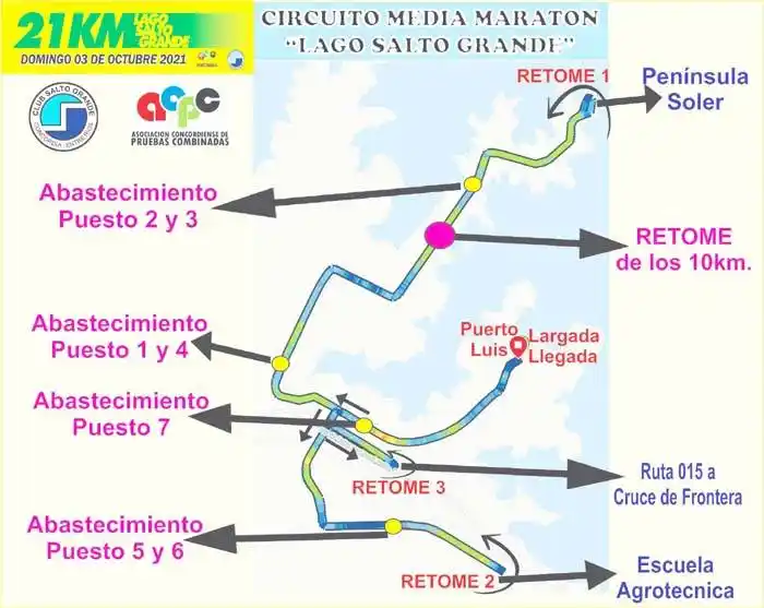 El 3 de octubre se corre la Media Maratón �SLago Salto Grande⬝