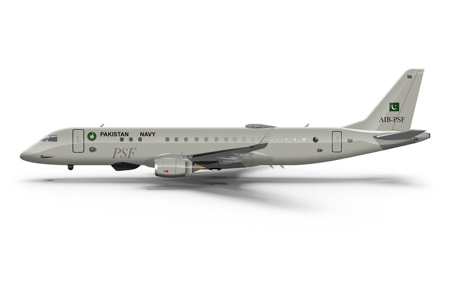 La Marina de Pakistán incorporará el Embraer Lineage 1000 modificado para patrulla marítima en 2026