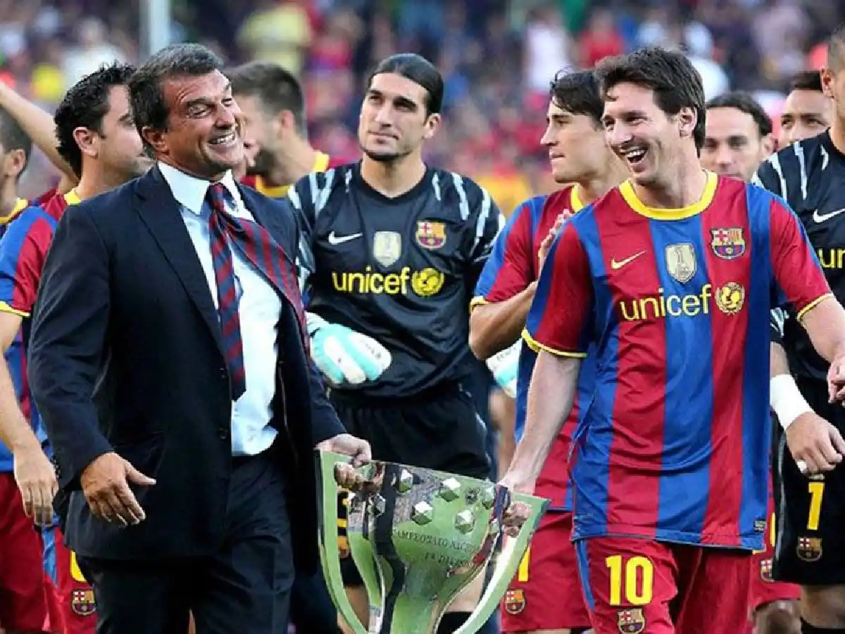 Laporta: "Estoy convencido que Messi se quiere quedar"
