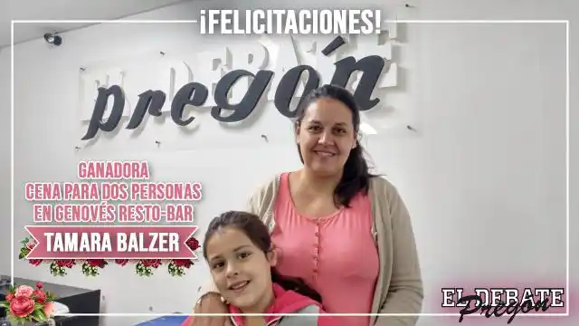 ¡La ganadora de la cena para dos personas ya paso por nuestro diario!