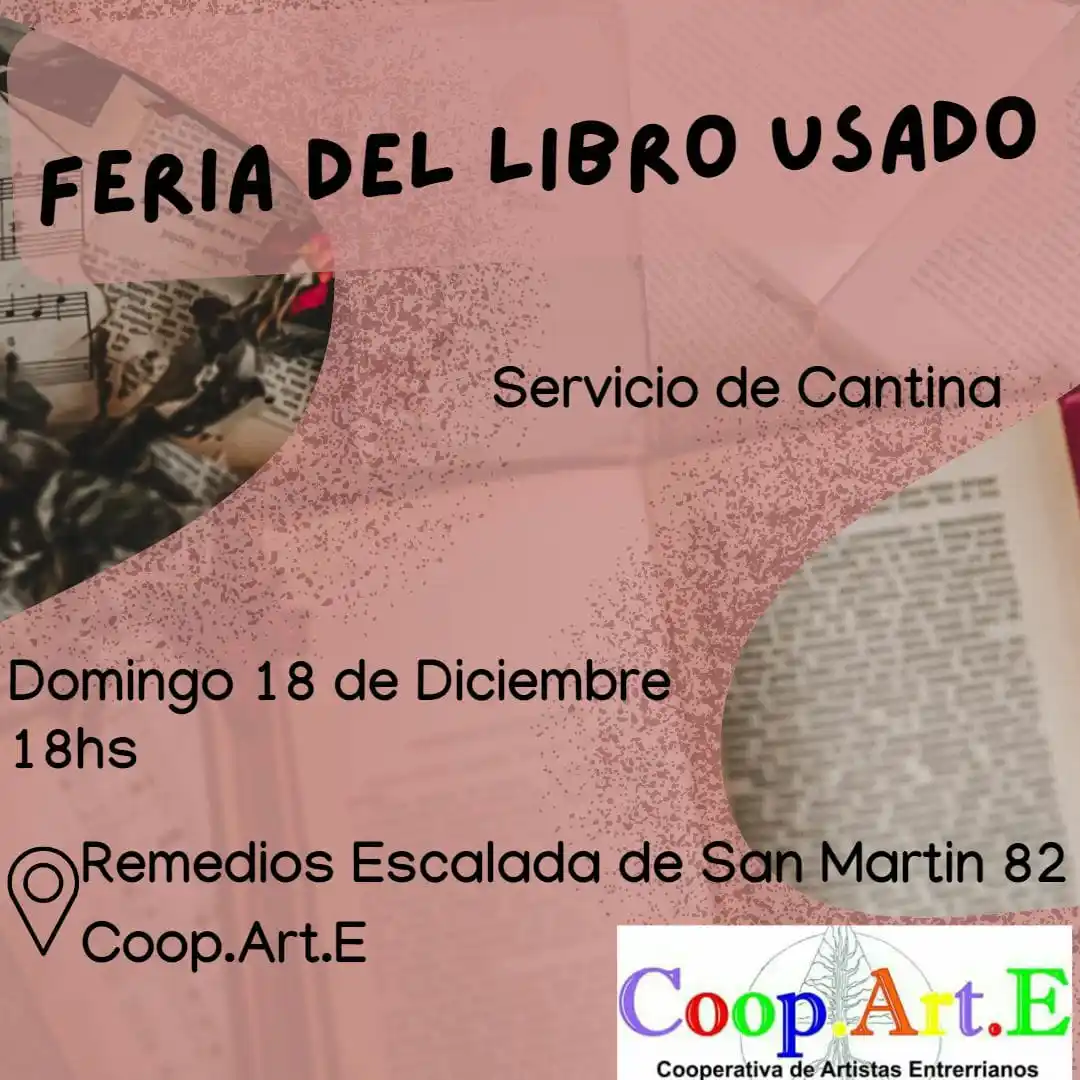 Coop.Art.E organiza una Feria del Libro Usado