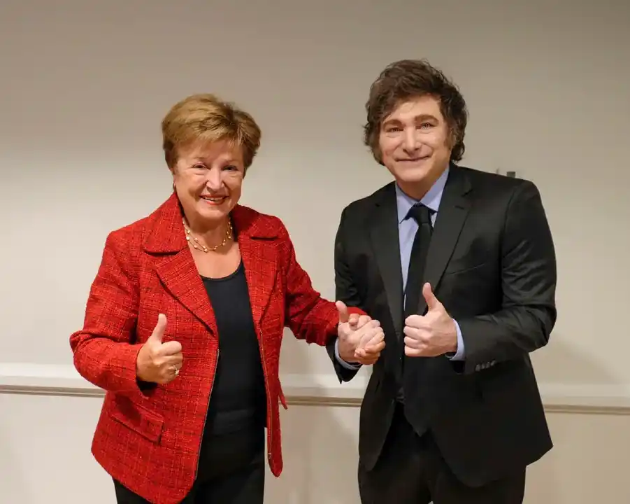 Kristalina Georgieva y Javier Milei