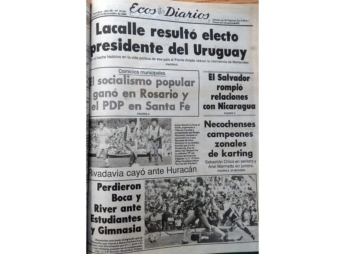 Lunes 27 de noviembre de 1989