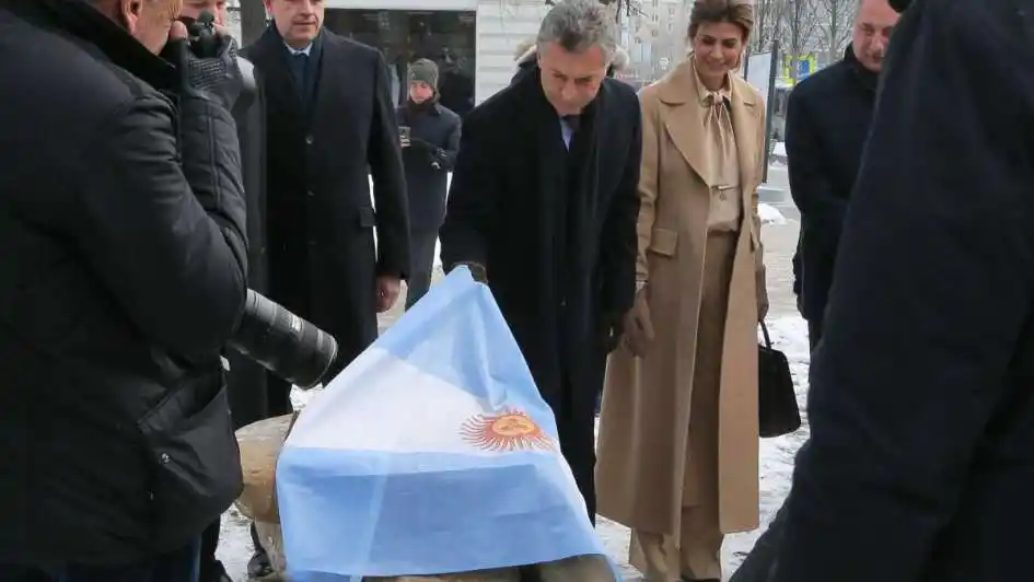 Mauricio Macri inauguró la Plaza Argentina en Moscú