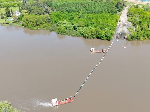 Se concretó un paso fundamental en la obra de tratamiento de efluentes cloacales