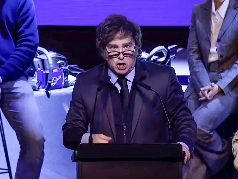Javier Milei habló en Junín.