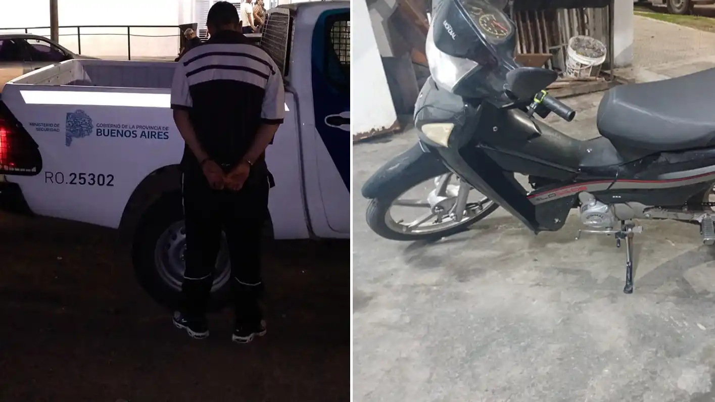 Detienen a un hombre que circulaba en una moto robada