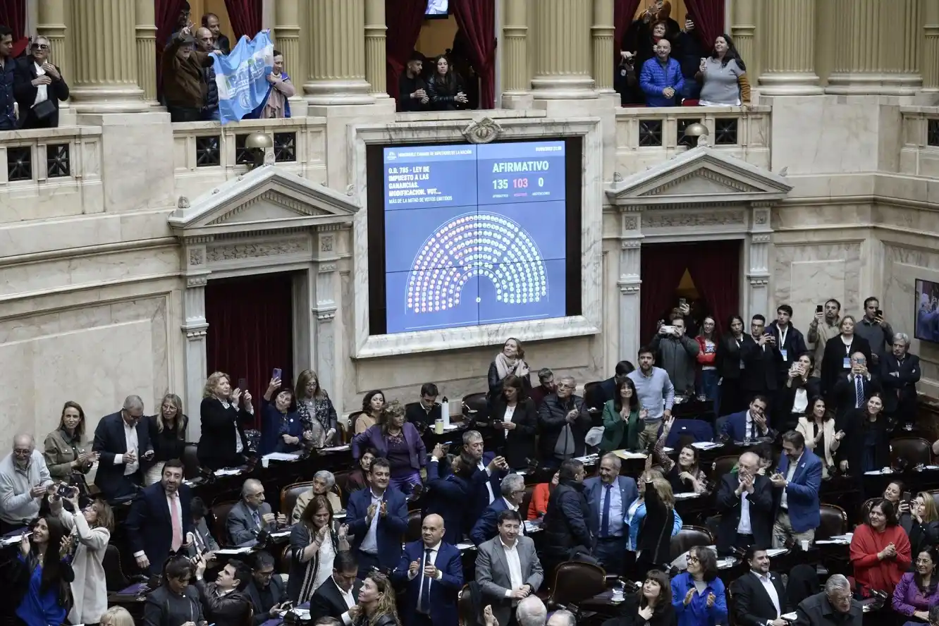 El oficialismo logró la media sanción para la reforma de Ganancias en Diputados