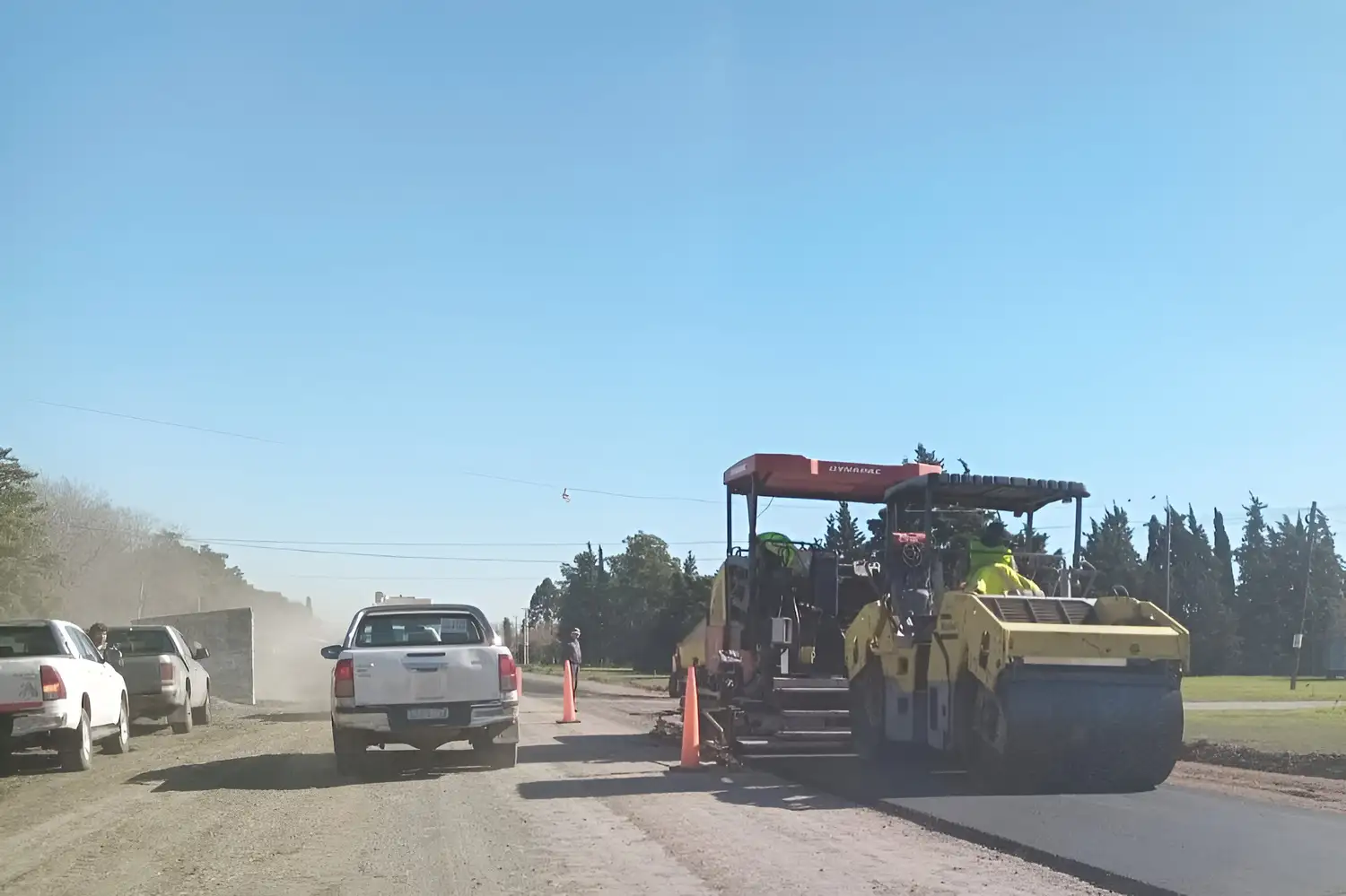 repavimentación acceso a santa lucía iarsa obra