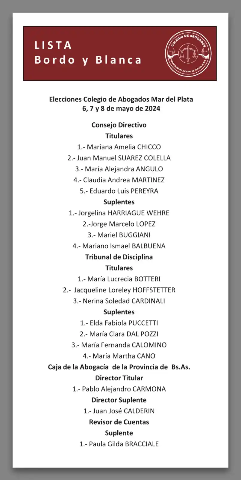 lista bordó abogados