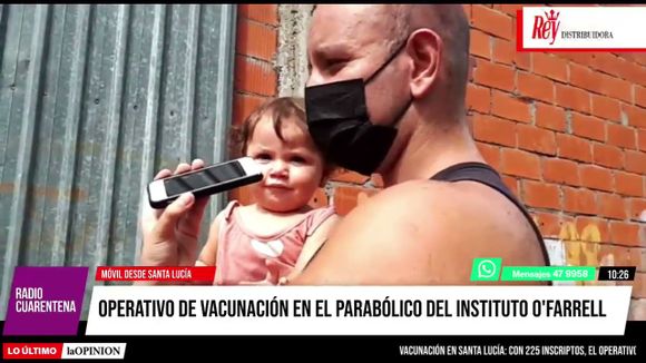 Vacunatorio en Santa Lucía: el testimonio de un hombre que “a pesar de desconfiar” se aplicó la primera dosis