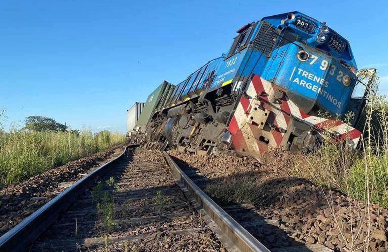 Descarriló un tren cerca de la Estación Basavilbaso