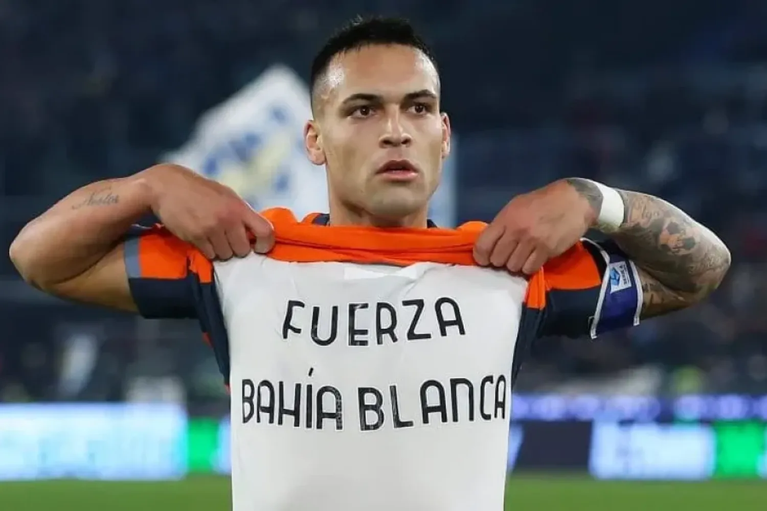 Lautaro Martínez le dedicó su gol a Bahía Blanca tras la tragedia