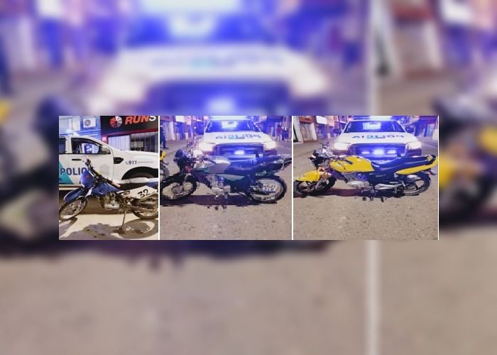 Tránsito: secuestraron tres motos