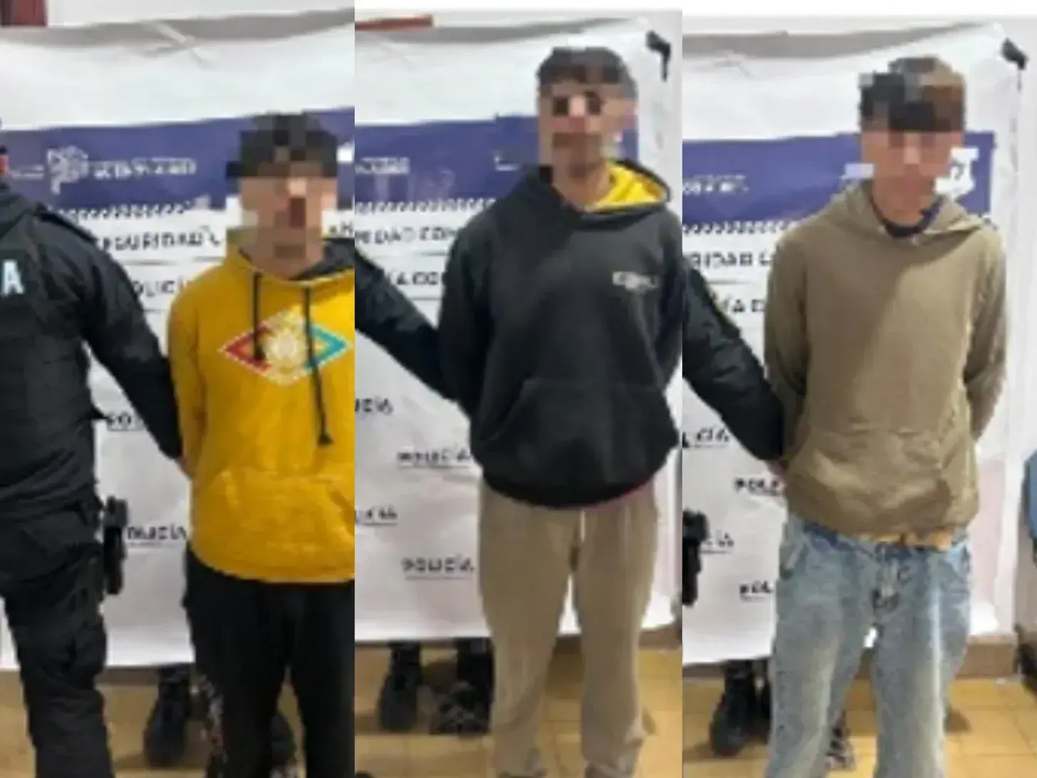 Los jóvenes fueron apresados.