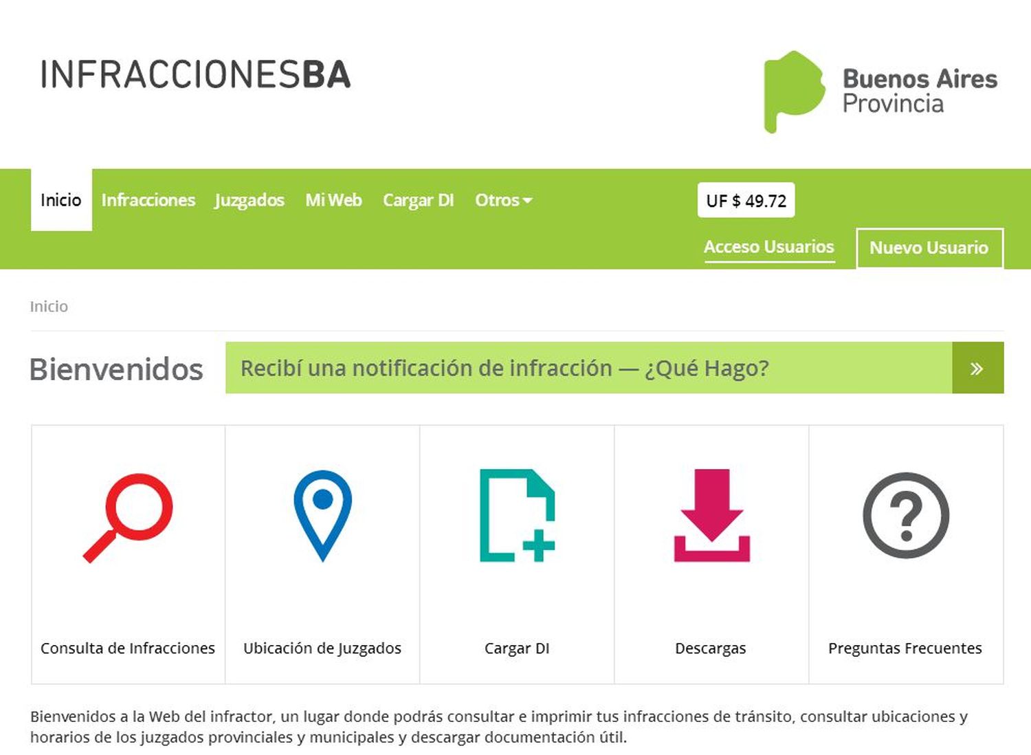 Los descargos por infracciones de  tránsito se pueden realizar por Internet