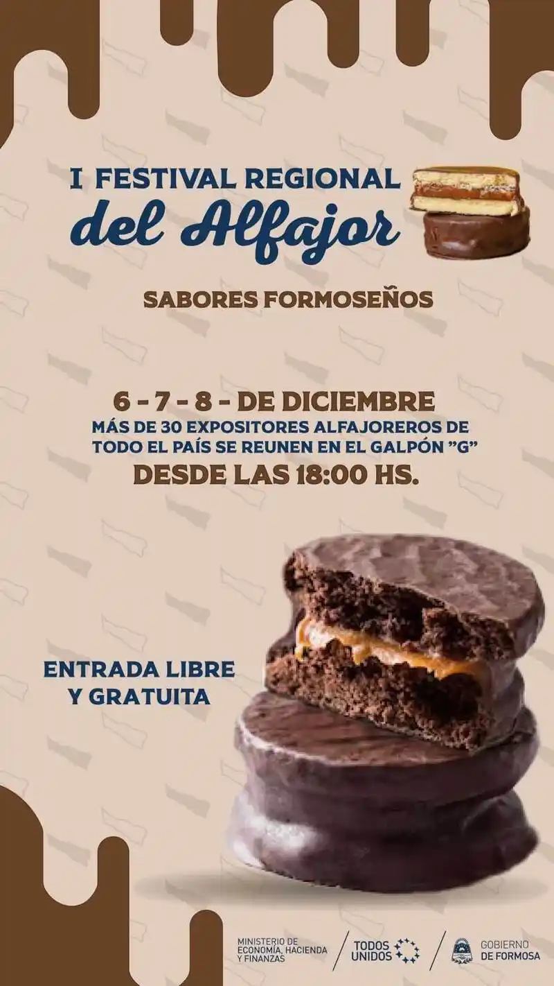 Formosa será sede del I Festival 
Regional del Alfajor en el Galpón G