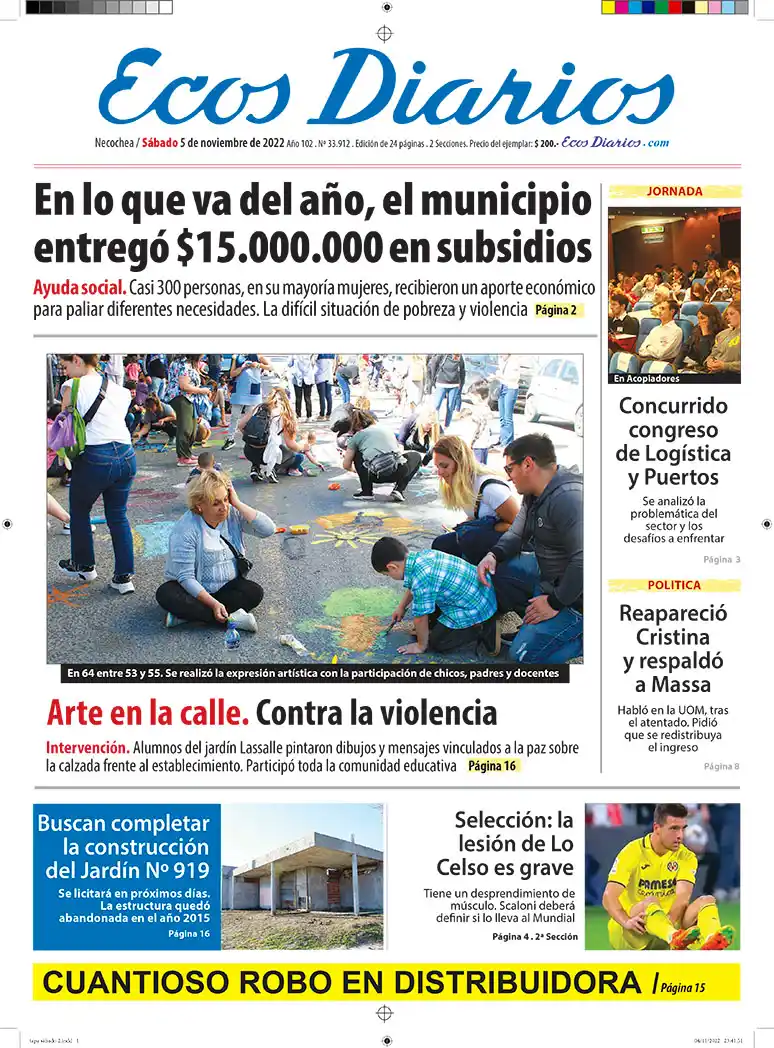 Tapa del 5 de noviembre de 2022