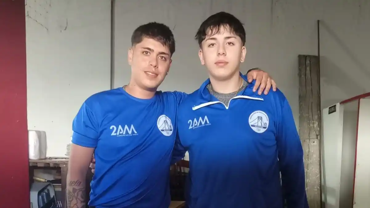 Franco Pacheco junto a su hermano Valentín