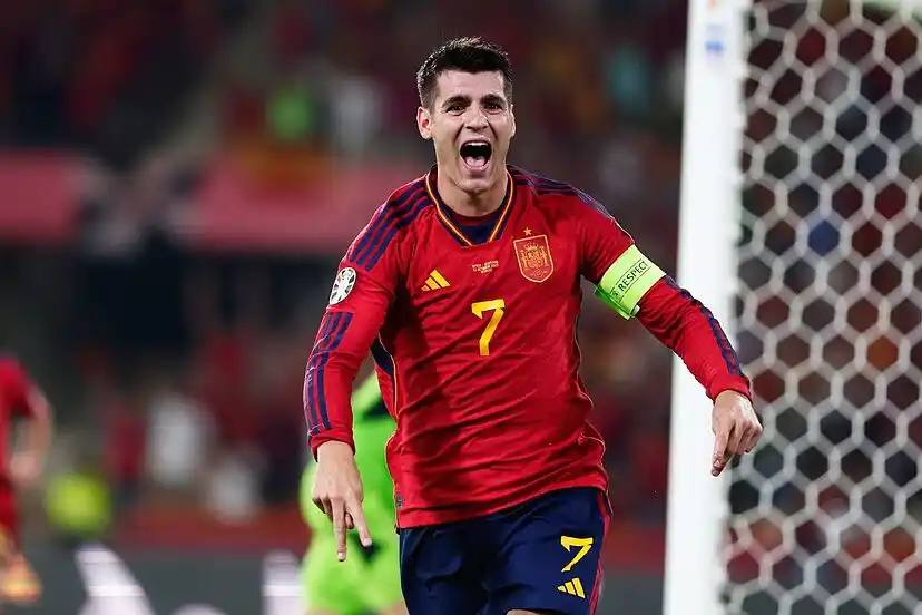 Álvaro Morata convirtió uno de los goles de España.