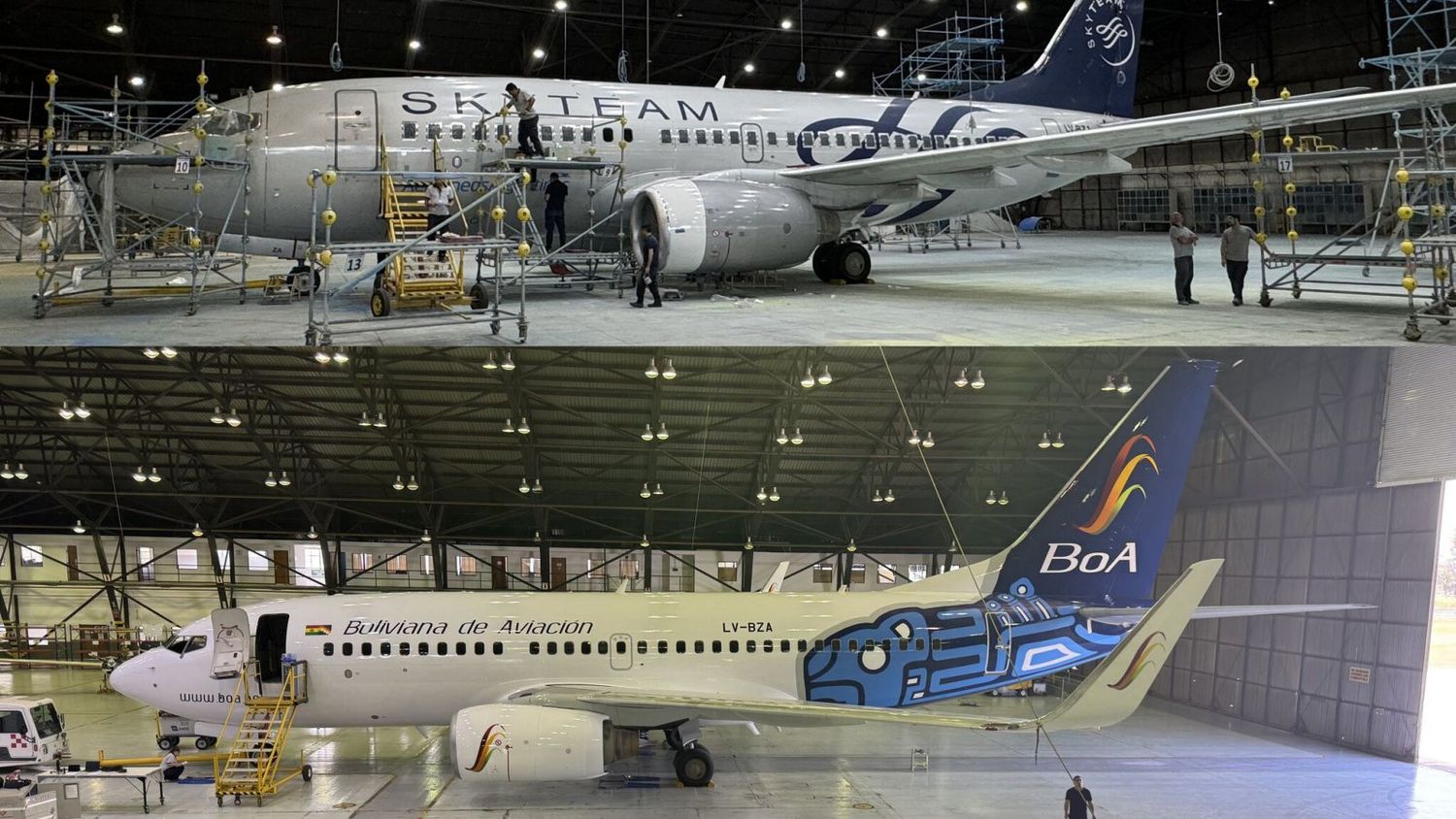 De Aerolíneas Argentinas a Boliviana de Aviación: FAdeA completa la nueva pintura de un Boeing 737-700