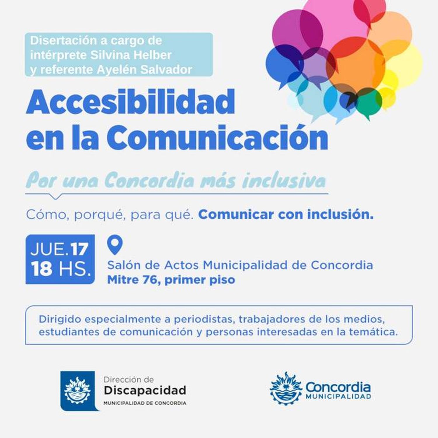 Accesibilidad en la comunicación: �SCómo,  porqué, para qué. Comunicar con inclusión⬝