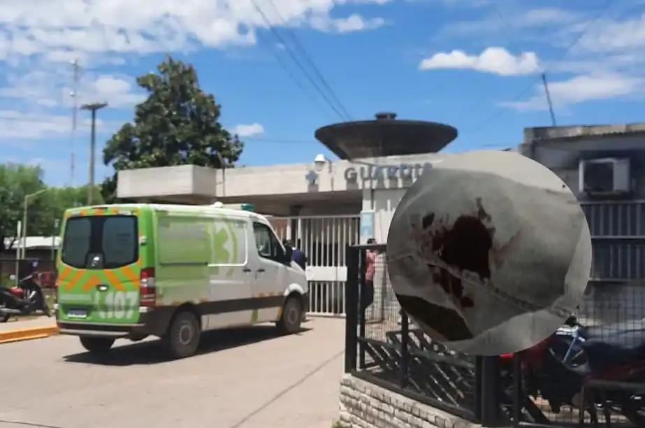 El joven fue trasladado a la Guardia con una herida en el muslo.