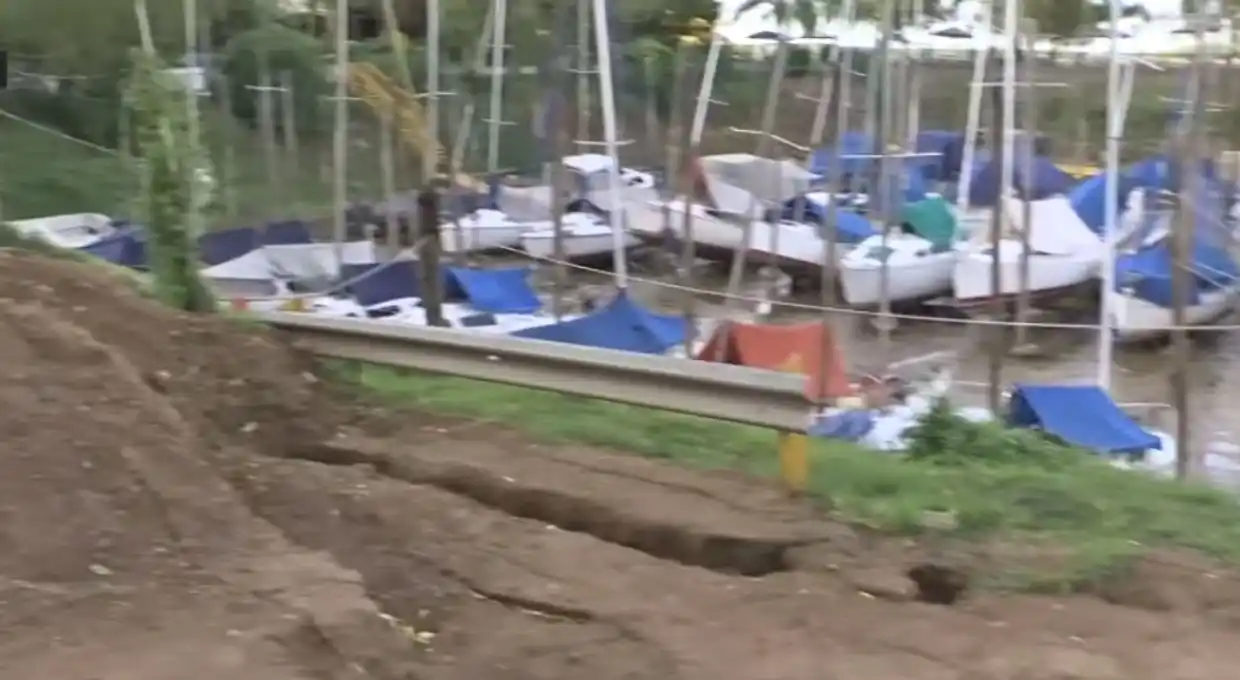 Otra grieta en la barranca, esta vez en zona norte de Rosario