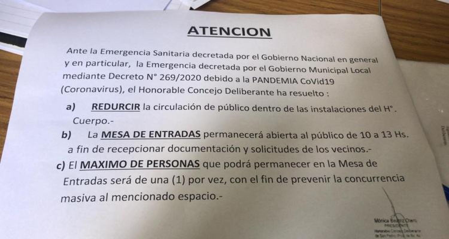 Coronavirus: el Concejo suspendió las sesiones y mantendrá las reuniones de comisión
