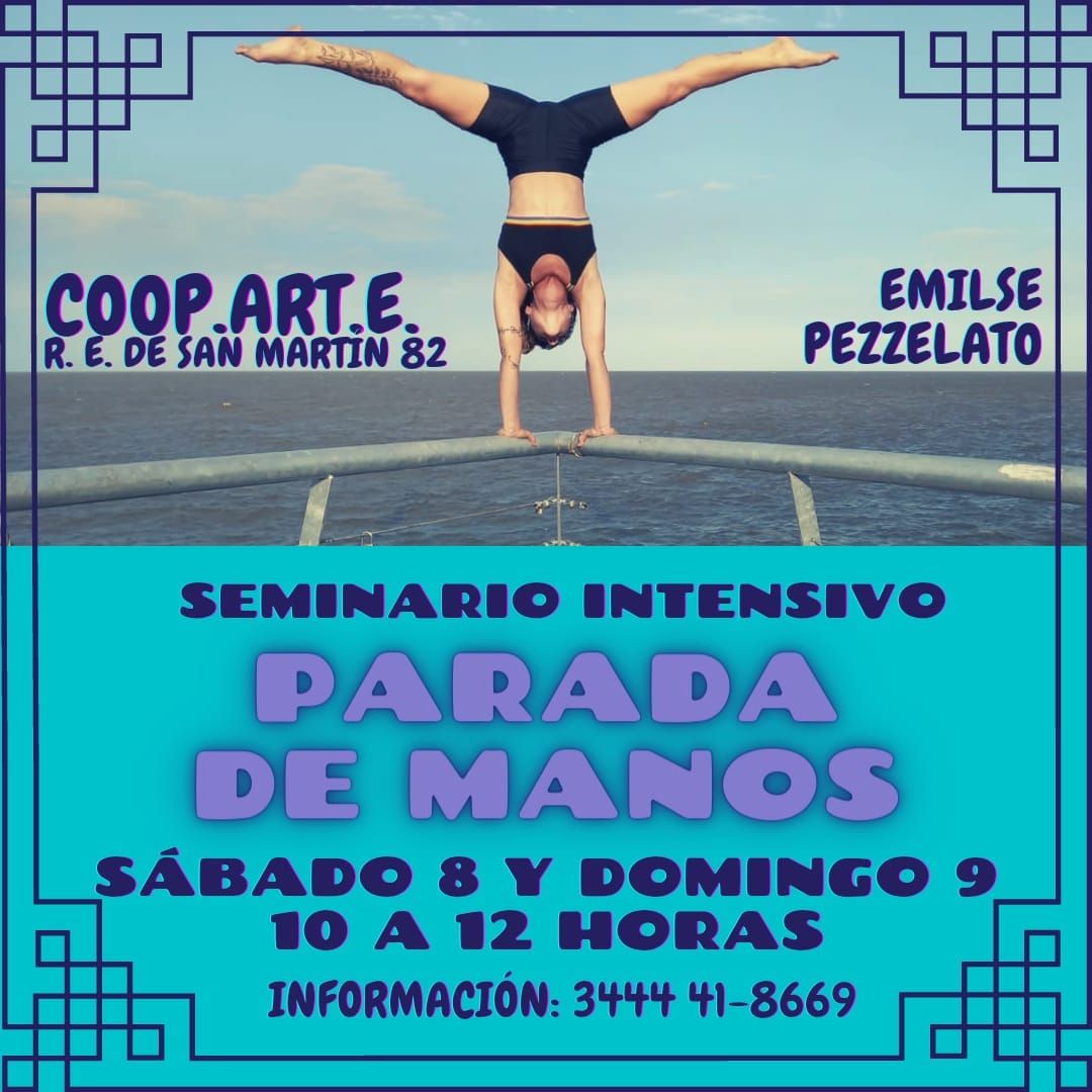 Coop.Art.E trae un seminario de "Parada de Manos"