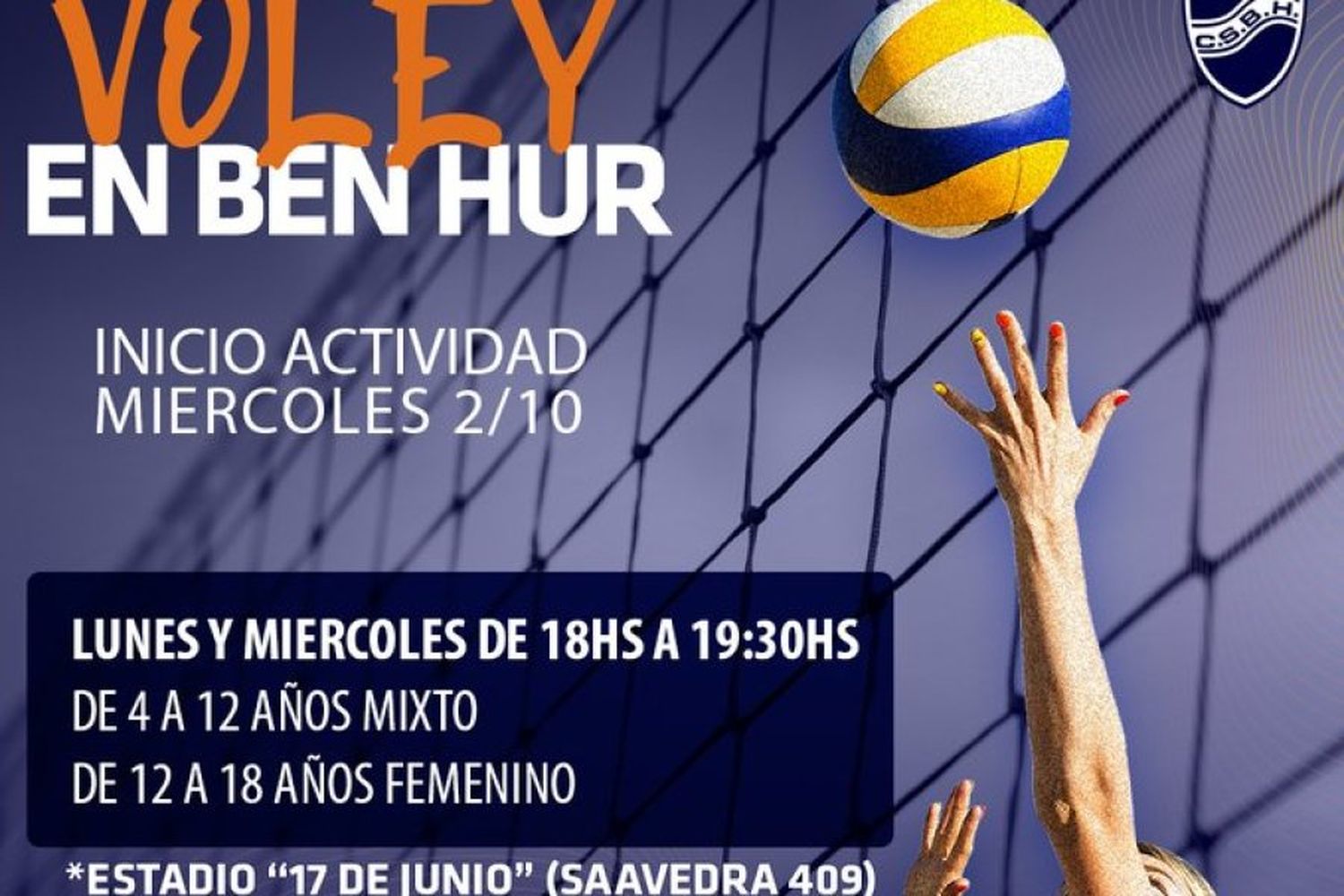 Sp.Ben Hur suma una nueva disciplina: el vóley