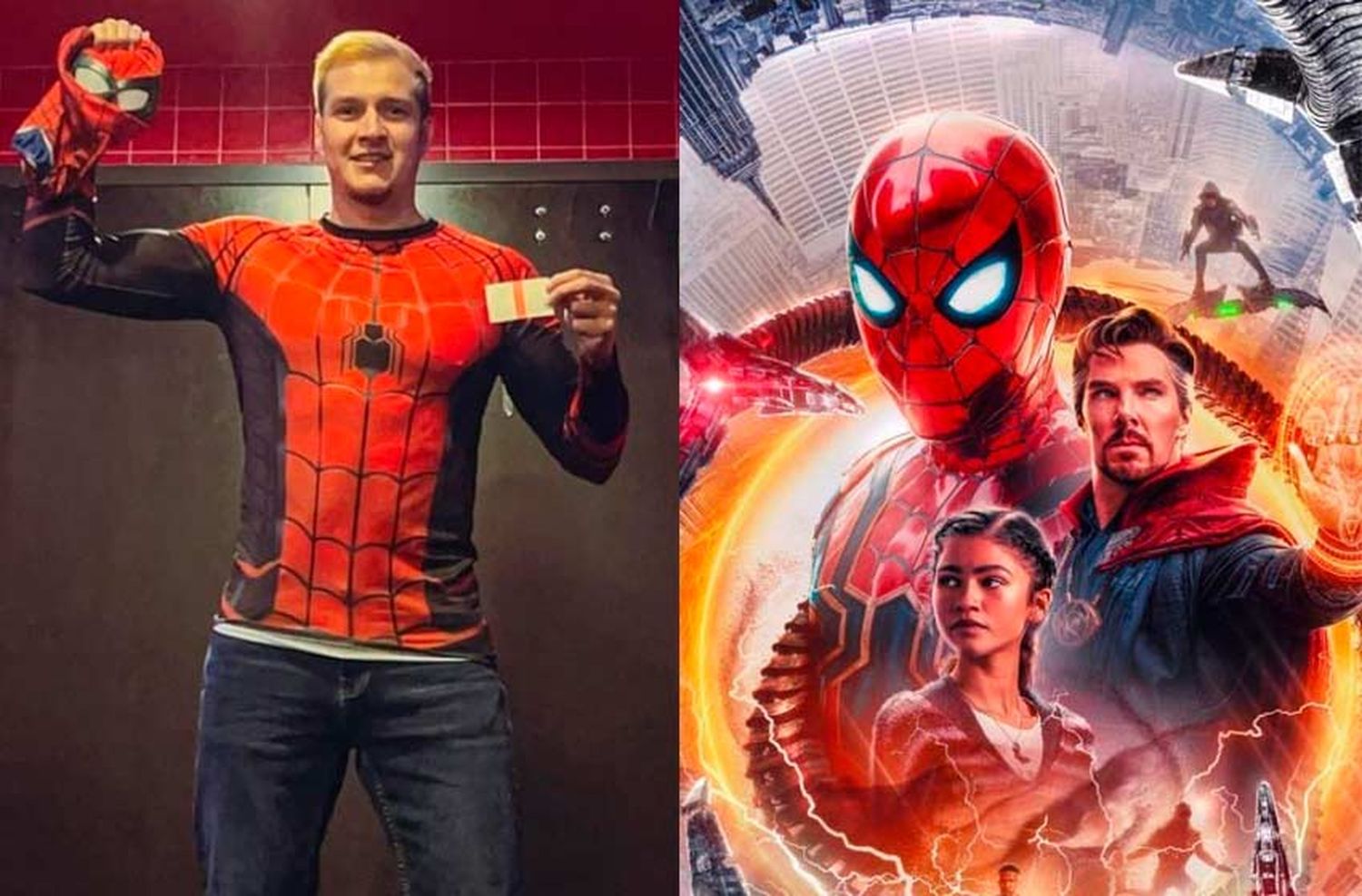 Un récord: un mexicano vio la nueva película de Spiderman 206 veces