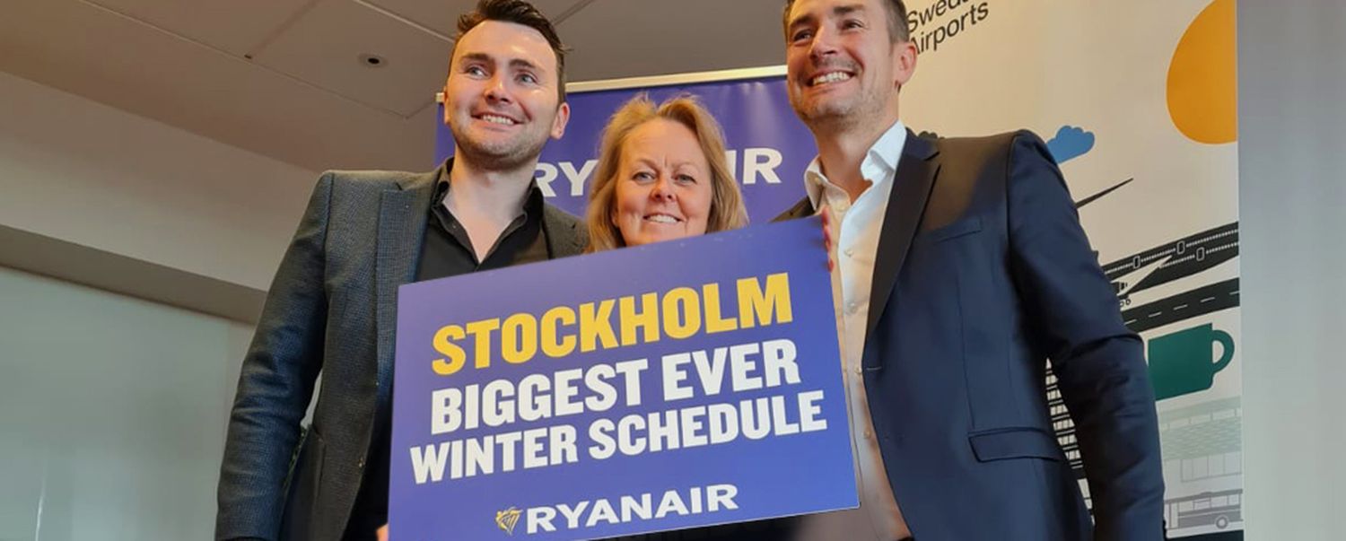 Ryanair will have the largest Swedish winter schedule in its history