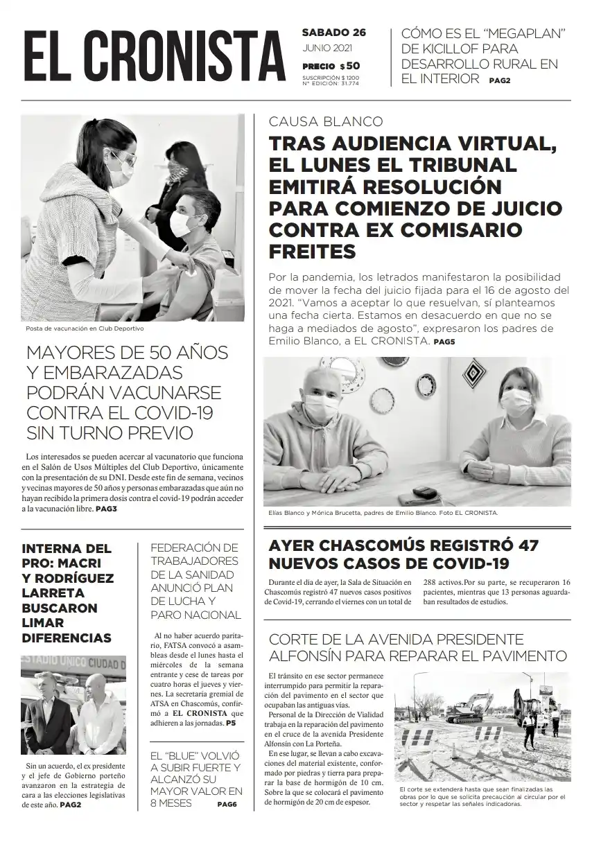 Tapa 26 de junio 2021
