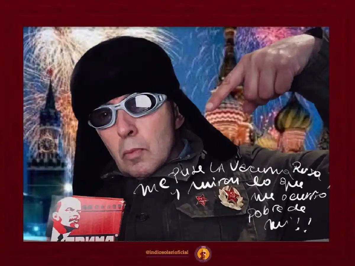 El Indio Solari se vacunó y bromeó con los efectos de la Sputnik V
