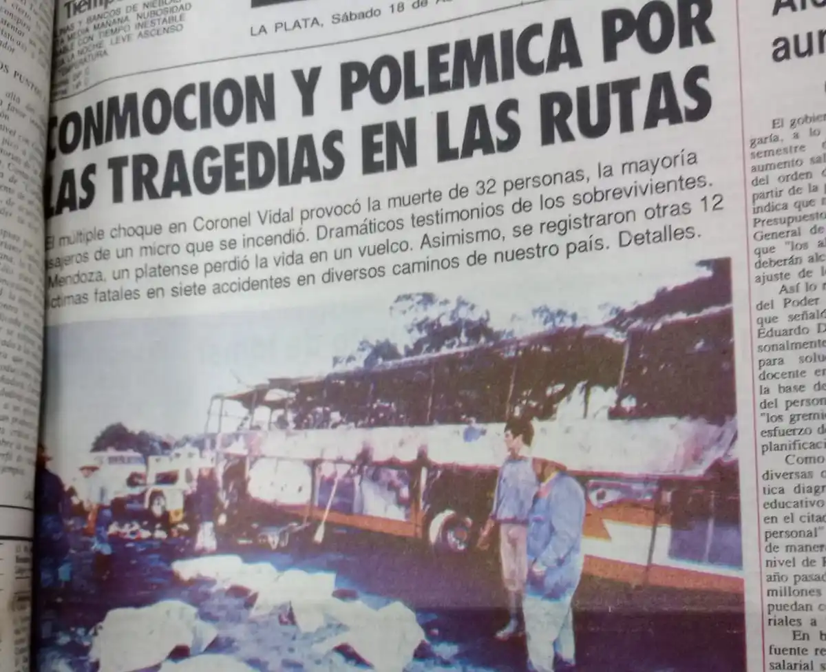 El trágico accidente de 1992 que dejó 32 muertes en la ruta 2