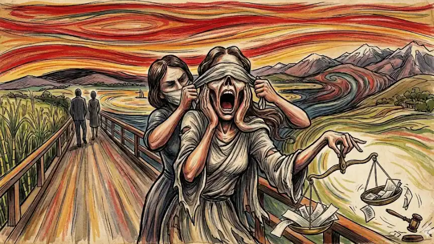 Ciega. La justicia, en Tucumán.